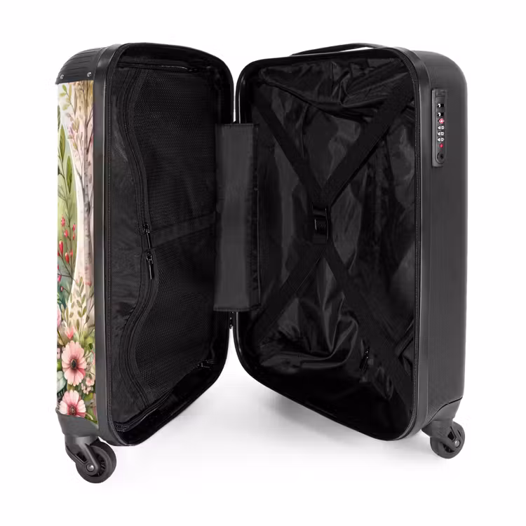 Roze Rafaël NBS - Handbagage koffer - Unisex middel -binnenkant