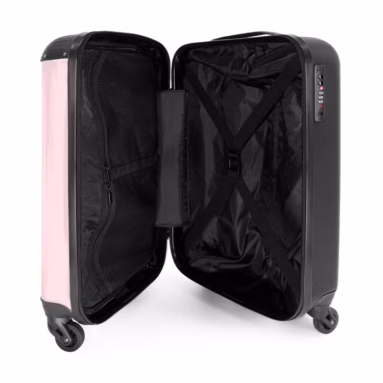 Roze rollerflamingo NBS - Handbagage koffer - Unisex middel -binnenkant