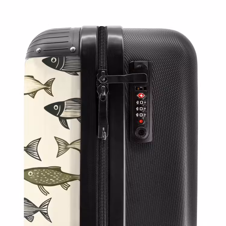Vissen - Klassiek - Groen NBS - Handbagage koffer - Volwassenen Unisex middel -slot