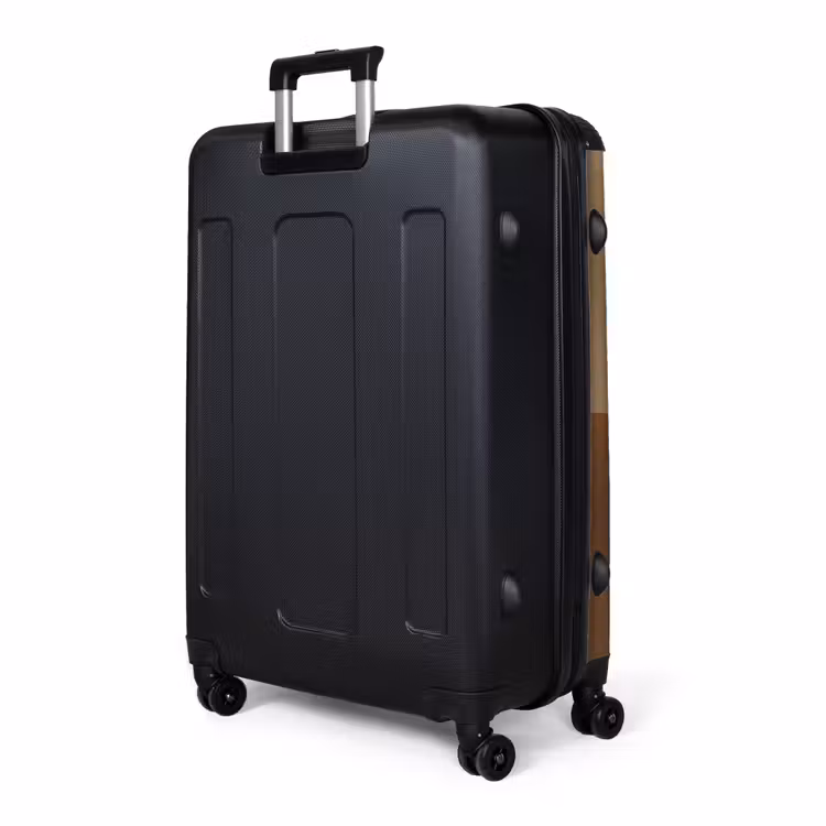 Vlakken - Abstract - Bordeaux - Lijnen NBS - Handbagage koffer - Volwassenen Unisex middel -slot
