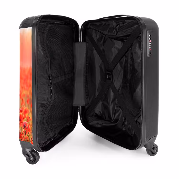 Klaprozen bij zonsondergang NBS - Handbagage koffer - Unisex middel -binnenkant