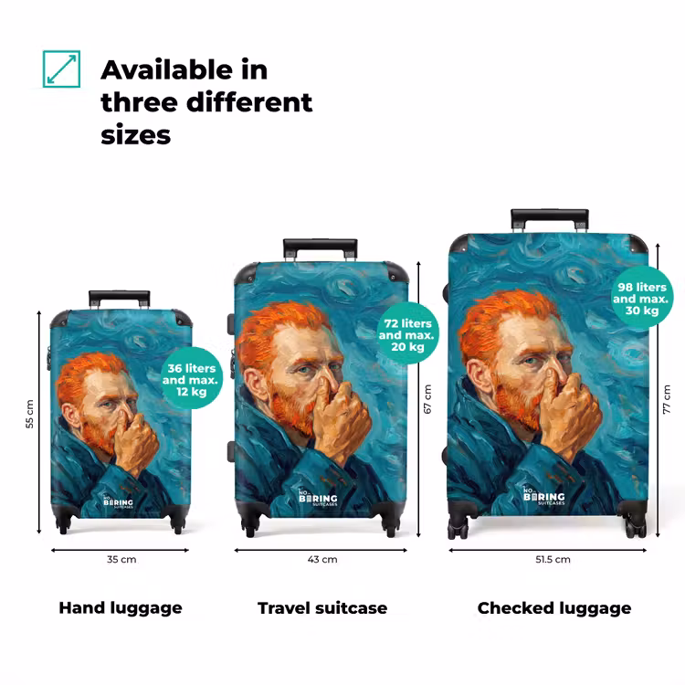 Portret - Klassiek - Blauw NBS - Handbagage koffer - Volwassenen Unisex middel zzzzzzVergelijking_3EN