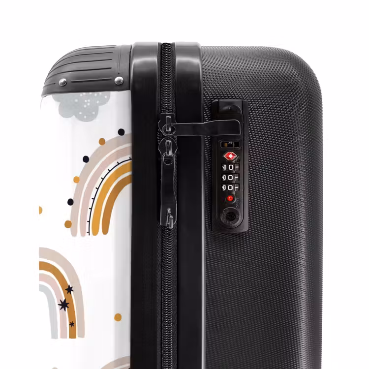 Regenboogregen NBS - Handbagage koffer - Unisex middel -slot