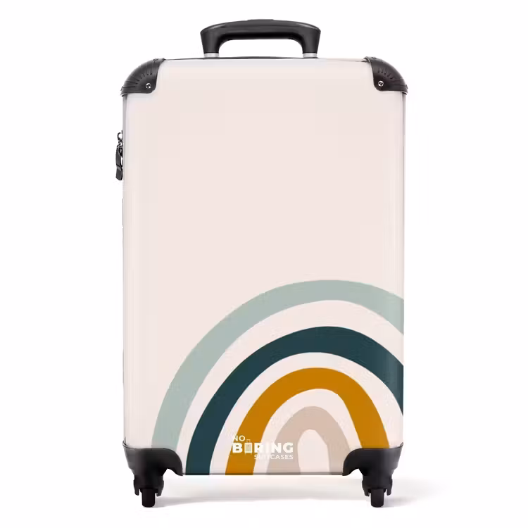 Ruwe regenboog aqua NBS - Handbagage koffer - Unisex middel -productfoto_recht