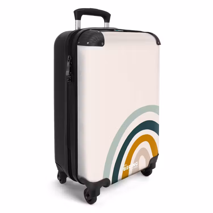 Ruwe regenboog aqua NBS - Handbagage koffer - Unisex middel -productfoto_3d