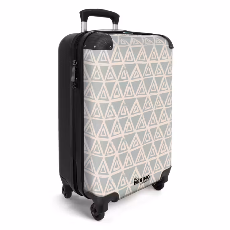 Herhalende driehoekstructuur in pastel NBS - Handbagage koffer - Volwassenen Unisex middel -productfoto_3d