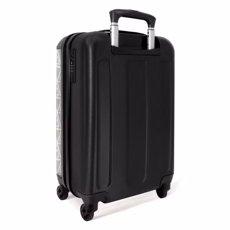 Herhalende driehoekstructuur in pastel NBS - Handbagage koffer - Volwassenen Unisex middel -achterkant