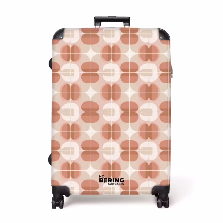 Retro - Klassiek - Roze NBS - Handbagage koffer - Volwassenen Unisex middel -productfoto_recht