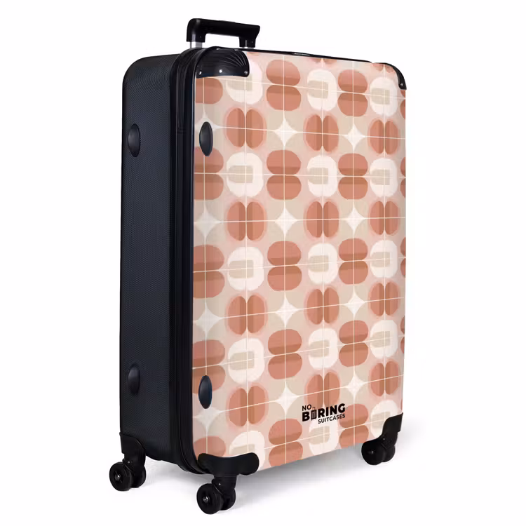 Retro - Klassiek - Roze NBS - Handbagage koffer - Volwassenen Unisex middel -productfoto_3d