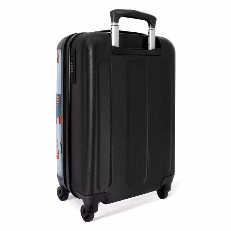 Retro disco 70s laarzen patroon kleurrijk NBS - Handbagage koffer - Volwassenen Unisex middel -achterkant