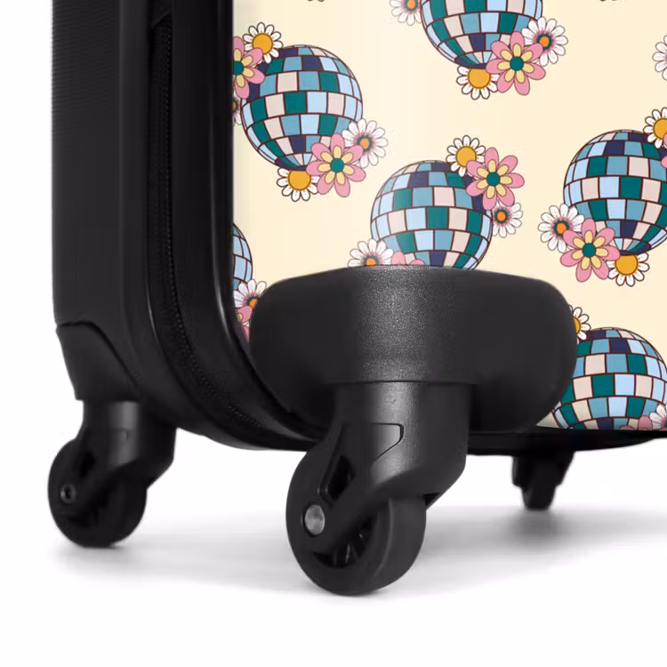 Retro disco bal boekt patroon kleurrijk NBS - Handbagage koffer - Volwassenen Unisex middel -wiel