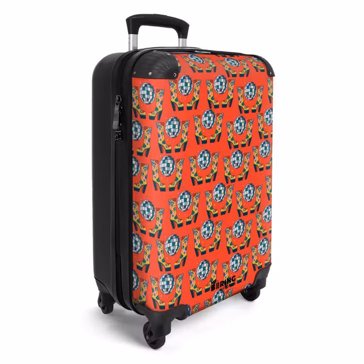 Retro disco laarzen patroon kleurrijk NBS - Handbagage koffer - Volwassenen Unisex middel -productfoto_3d