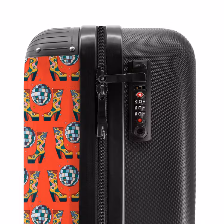 Retro disco laarzen patroon kleurrijk NBS - Handbagage koffer - Volwassenen Unisex middel -slot