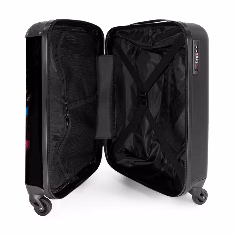 Rugbybal omringd door graffiti NBS - Handbagage koffer - Unisex middel -binnenkant