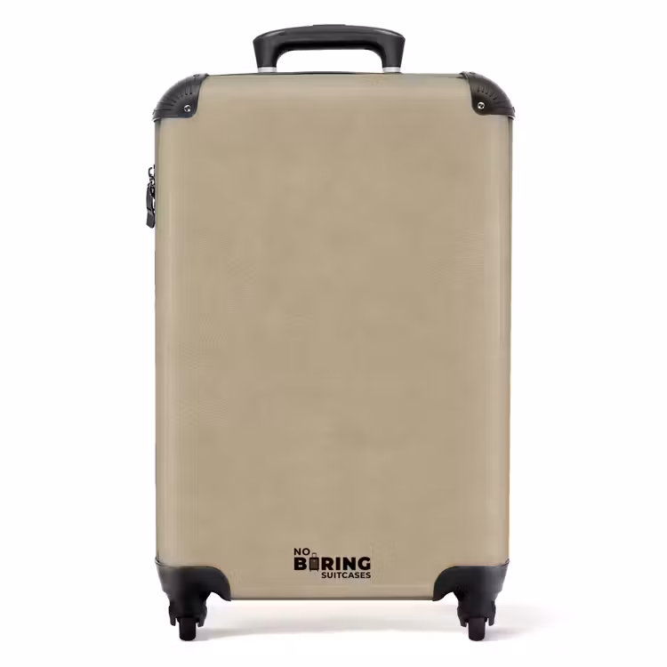 Zandkleur - Korrelige structuur - Beton NBS - Handbagage koffer - Volwassenen Unisex middel -productfoto_recht