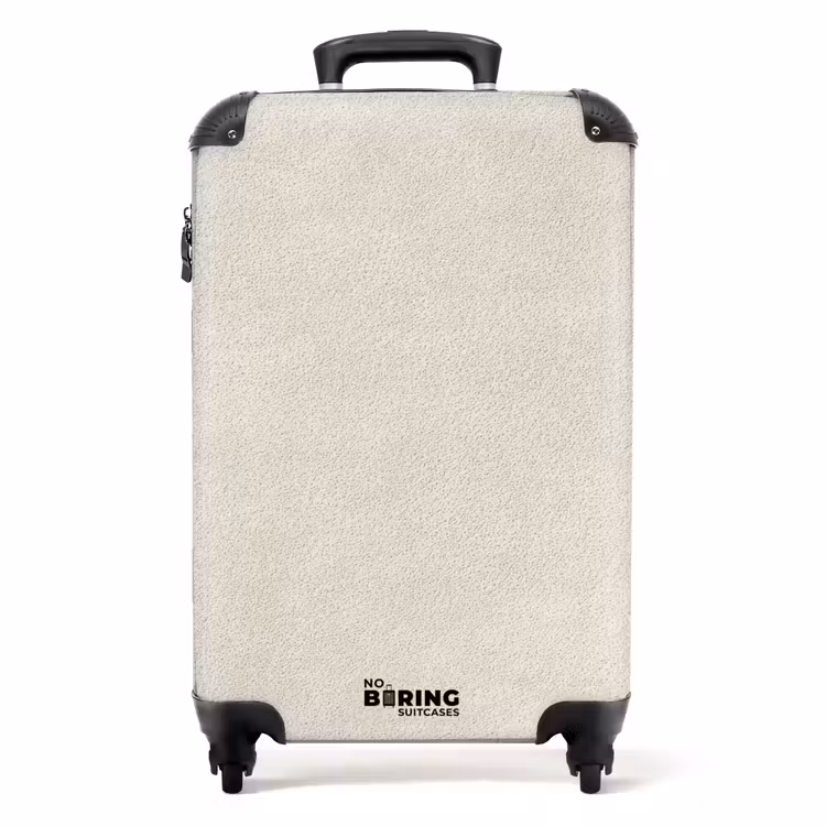 Zandkleurig - Modern - Egaal NBS - Handbagage koffer - Volwassenen Unisex middel -productfoto_recht