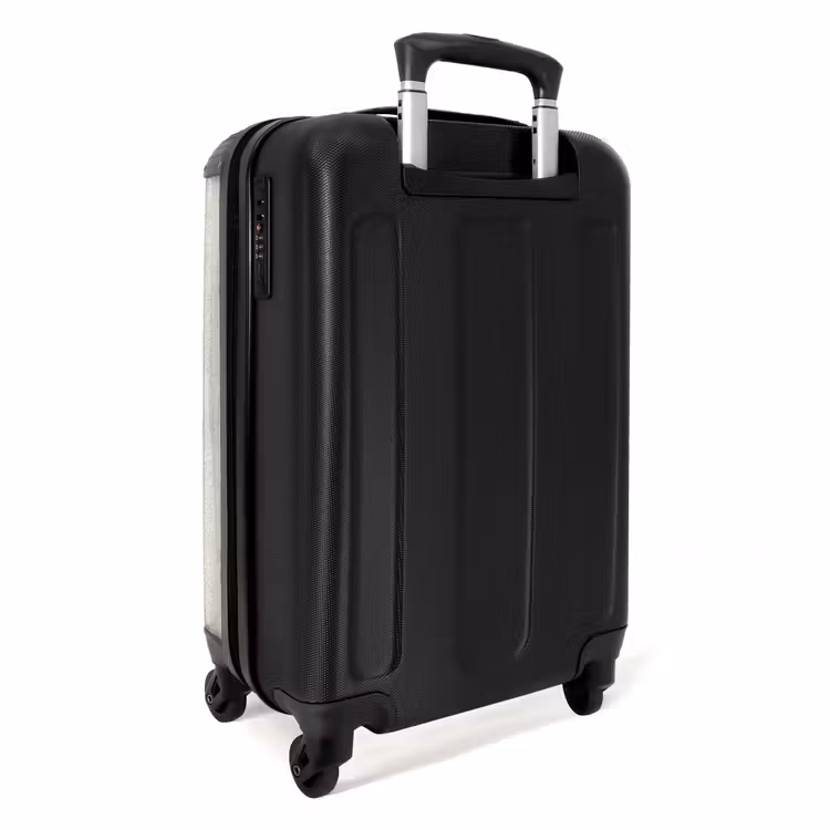 Zandkleurig - Modern - Egaal NBS - Handbagage koffer - Volwassenen Unisex middel -achterkant