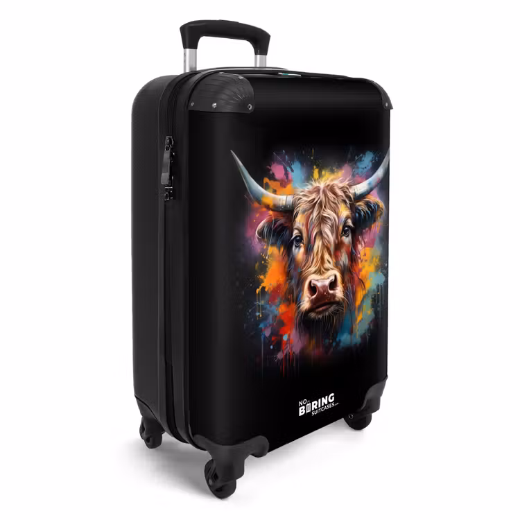 Schotse Hooglander als Graffiti Art NBS - Handbagage koffer - Unisex middel -productfoto_3d