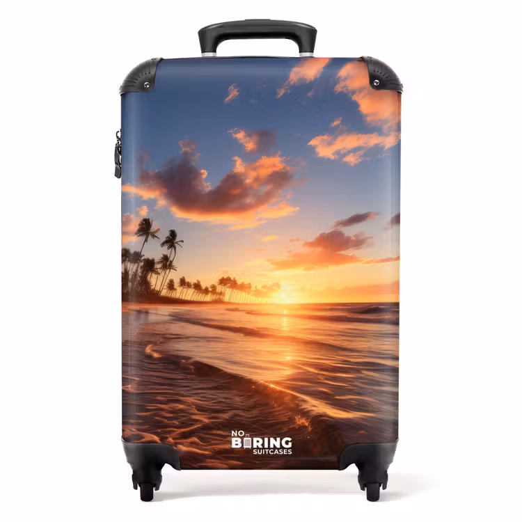 Zee bij zonsondergang NBS - Handbagage koffer - Volwassenen Unisex middel -productfoto_recht