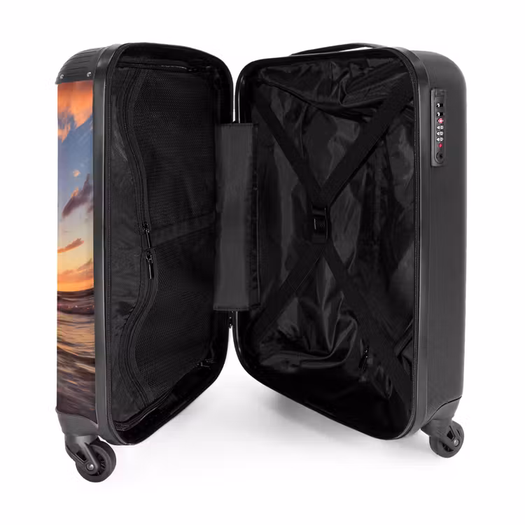 Zee bij zonsondergang NBS - Handbagage koffer - Volwassenen Unisex middel -binnenkant