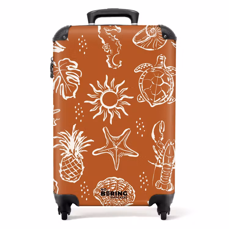 Zeedieren en zomer illustraties NBS - Handbagage koffer - Volwassenen Unisex middel -productfoto_recht