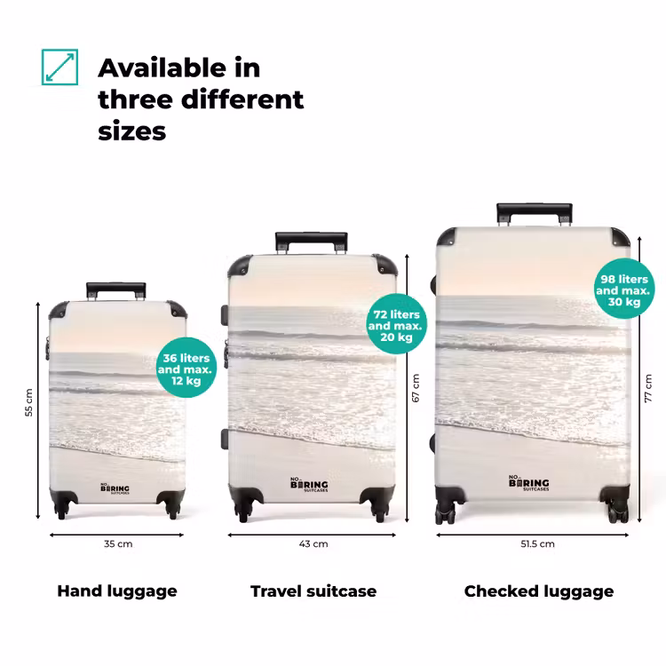 Zee - Zon - Zand NBS - Handbagage koffer - Volwassenen Unisex middel zzzzzzVergelijking_3EN