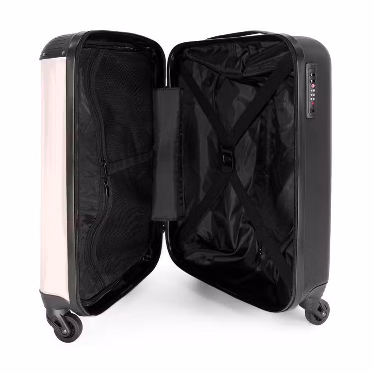 Sierk Struisvogel Roze NBS - Handbagage koffer - Unisex middel -binnenkant