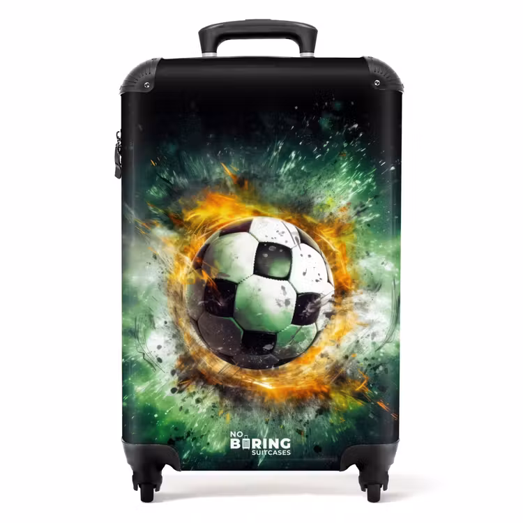 Voetbal on fire NBS - Handbagage koffer - Unisex middel -productfoto_recht