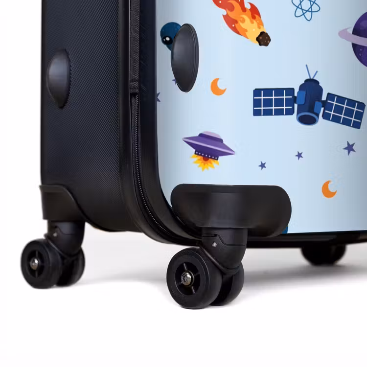 Ruimtevaart en buitenaards patroon op lichtblauw NBS - Large koffer - Volwassenen Unisex groot -product2