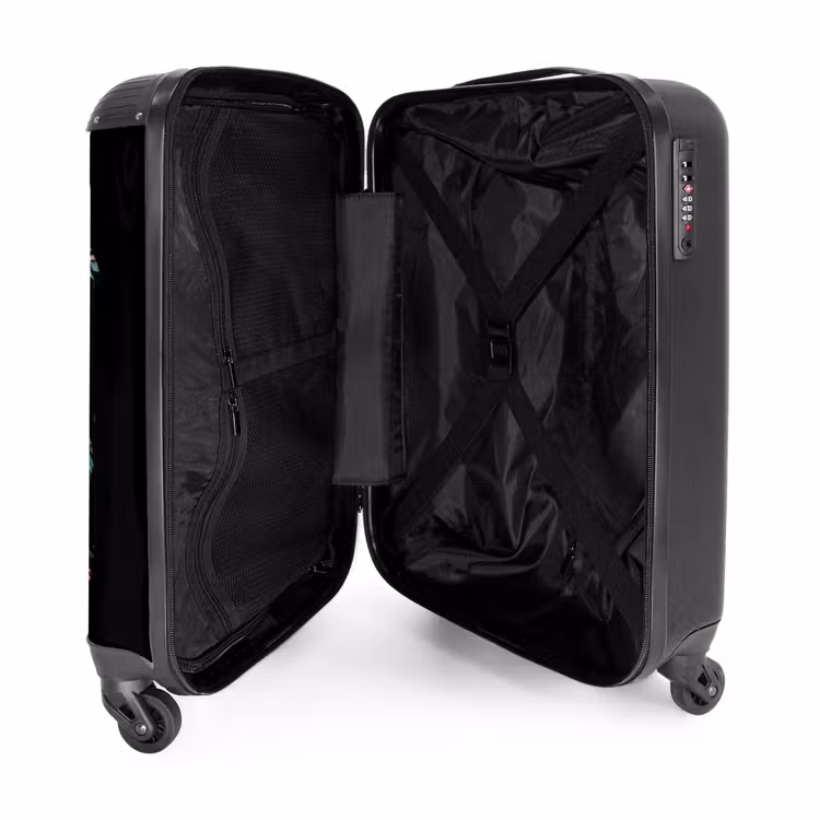 Stapel koffers als street art NBS - Handbagage koffer - Volwassenen Unisex middel -binnenkant