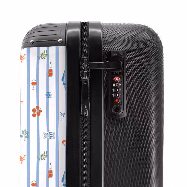 Gestreepte vakantie print kleurrijk NBS - Handbagage koffer - Volwassenen Unisex middel -slot