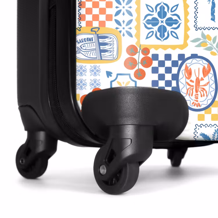 Zomer strand print kleurrijk NBS - Handbagage koffer - Volwassenen Unisex middel -wiel