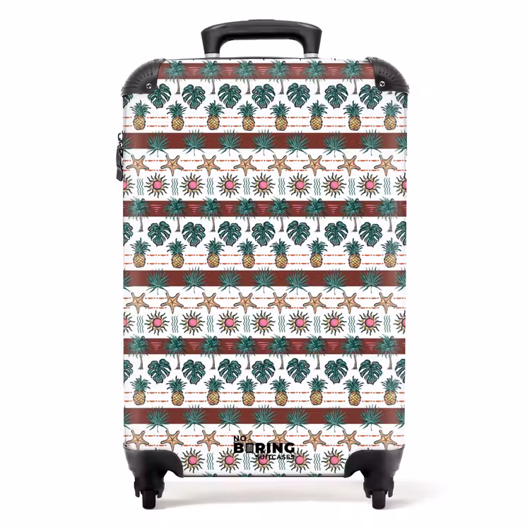 Zomer illustratie print NBS - Handbagage koffer - Volwassenen Unisex middel -productfoto_recht