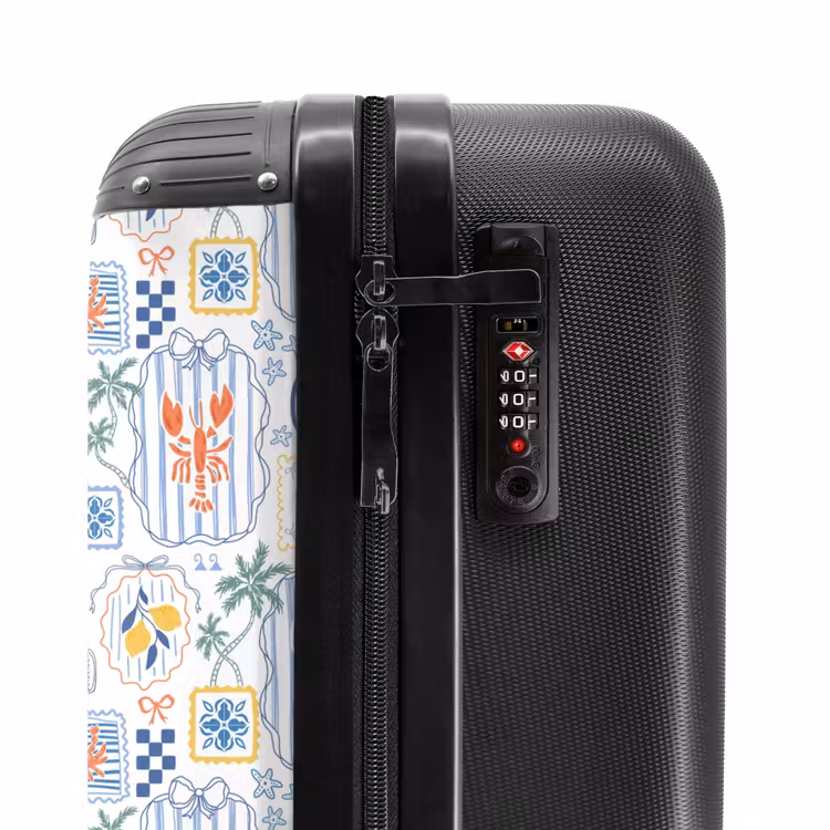 Zomers illustraties kleurrijk NBS - Handbagage koffer - Volwassenen Unisex middel -slot