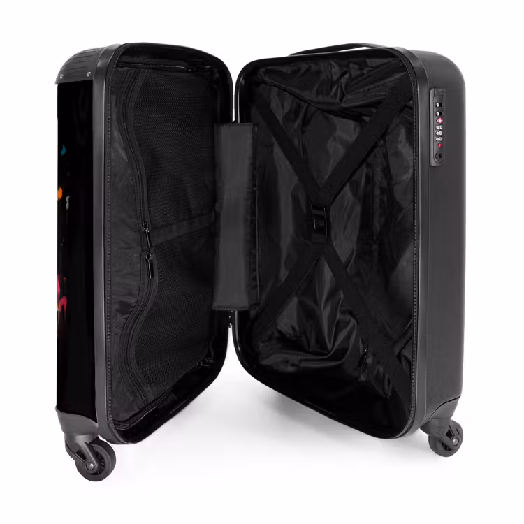 Zomerse panda met ijsje NBS - Handbagage koffer - Unisex middel -binnenkant