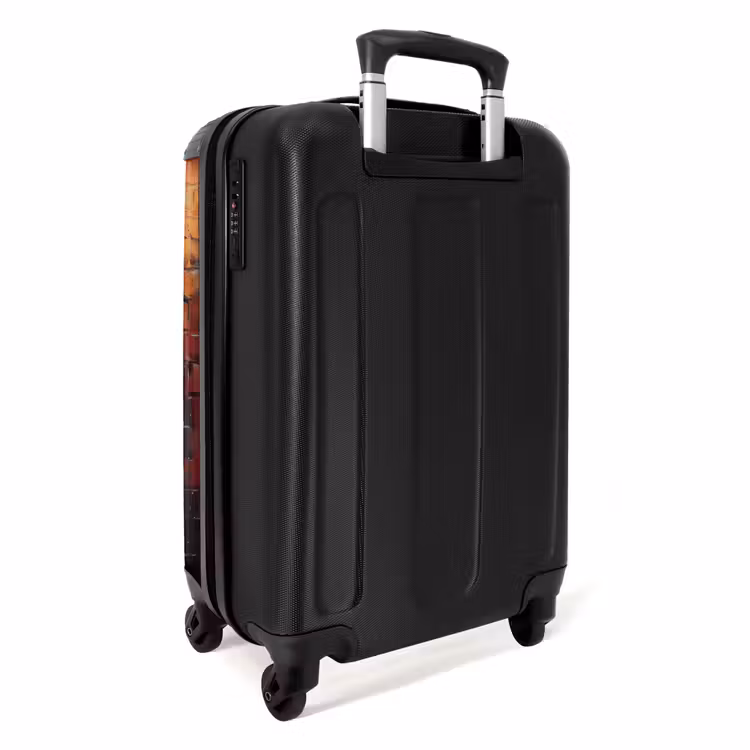Zonnebloem in graffiti stijl NBS - Handbagage koffer - Unisex middel -achterkant