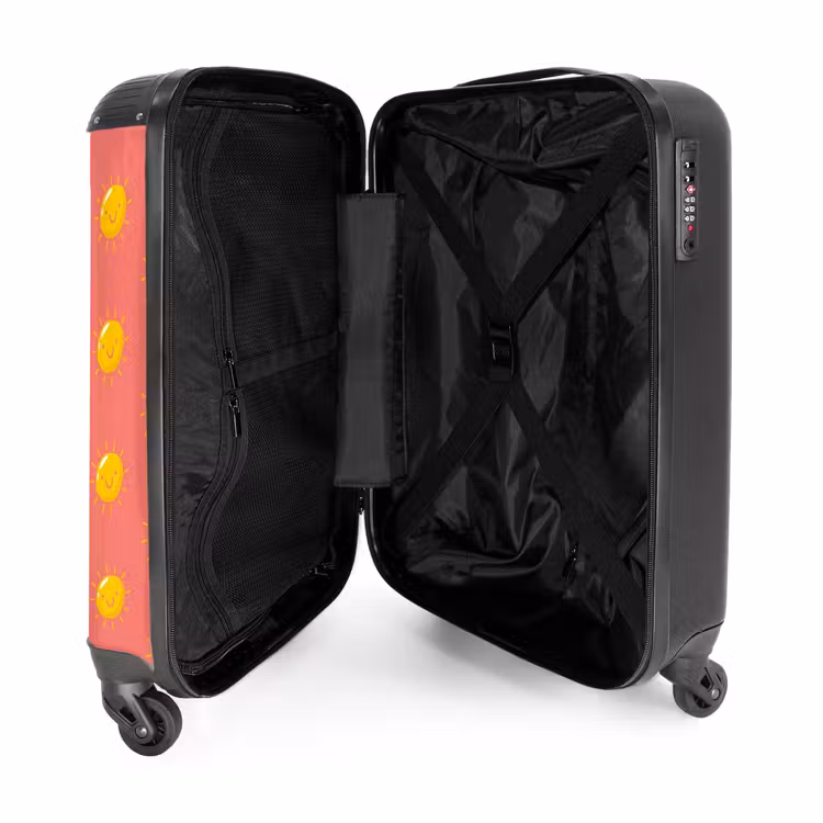 Sunny situation koraal NBS - Handbagage koffer - Unisex middel -binnenkant