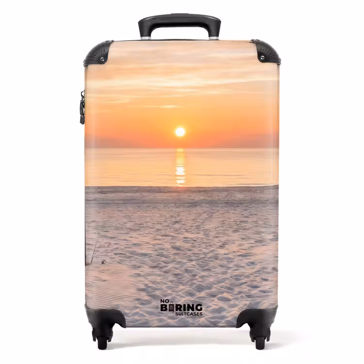 Zonsondergang - Strand - Zand NBS - Handbagage koffer - Volwassenen Unisex middel -productfoto_recht