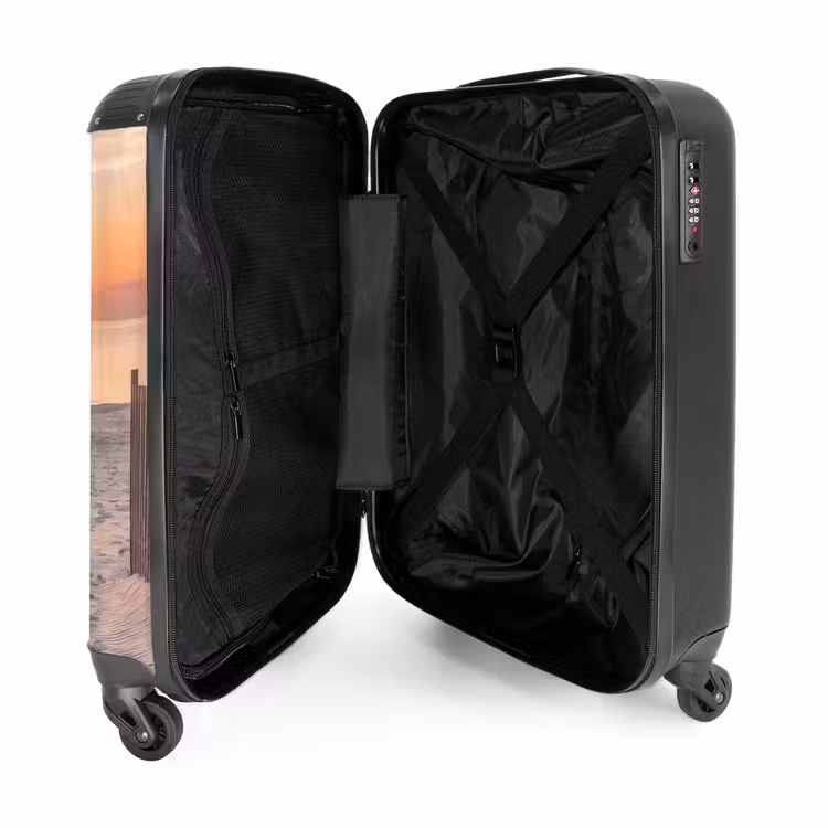 Zonsondergang - Strand - Zand NBS - Handbagage koffer - Volwassenen Unisex middel -binnenkant
