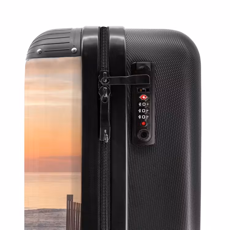 Zonsondergang - Strand - Zand NBS - Handbagage koffer - Volwassenen Unisex middel -slot