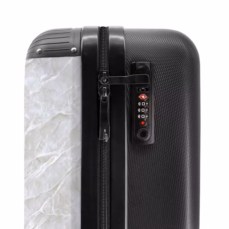 Oppervlakte - Textuur - Grijs NBS - Handbagage koffer - Volwassenen Unisex middel -slot