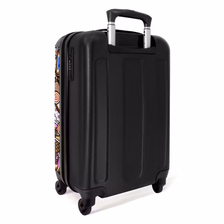 Zoete Snoepwereld NBS - Handbagage koffer - Unisex middel -achterkant