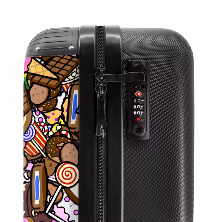 Zoete Snoepwereld NBS - Handbagage koffer - Unisex middel -slot