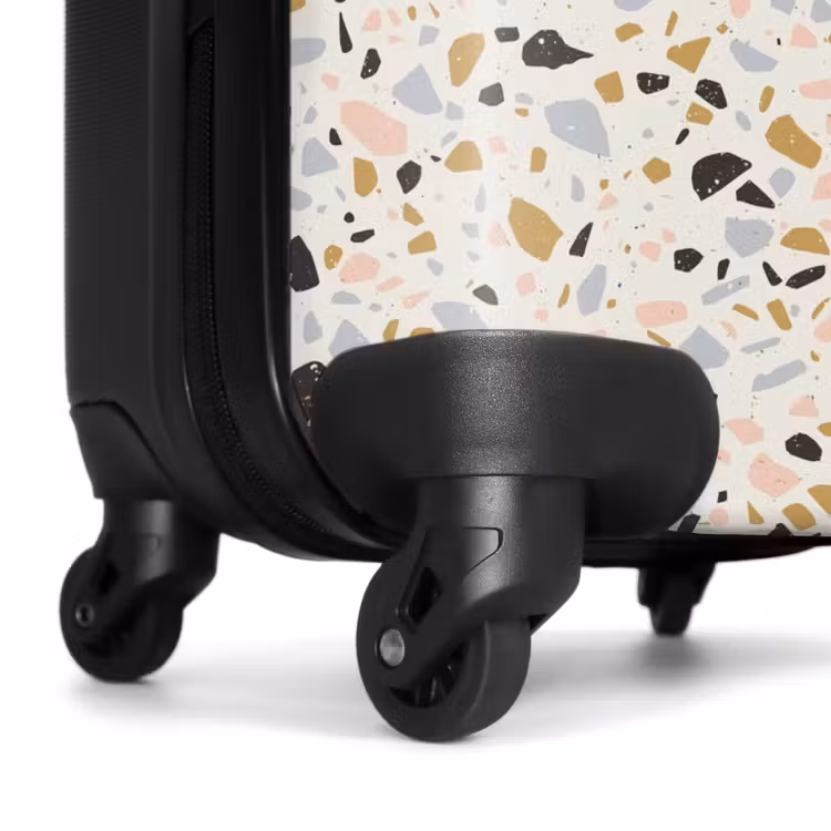 Terrazzo patroon veelkleurig NBS - Handbagage koffer - Volwassenen Unisex middel -wiel