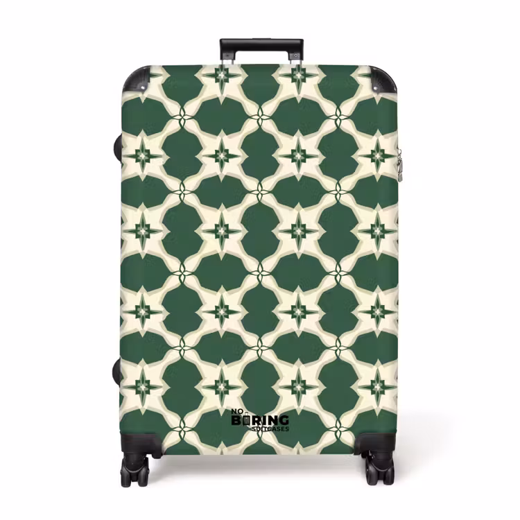 Tegel - Klassiek - Groen NBS - Handbagage koffer - Volwassenen Unisex middel -productfoto_recht