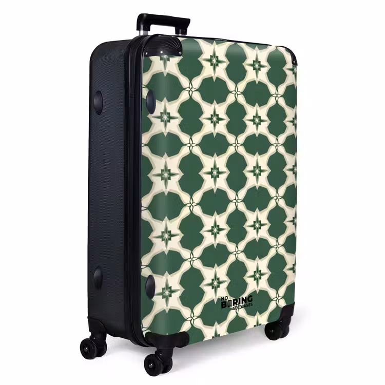 Tegel - Klassiek - Groen NBS - Handbagage koffer - Volwassenen Unisex middel -productfoto_3d