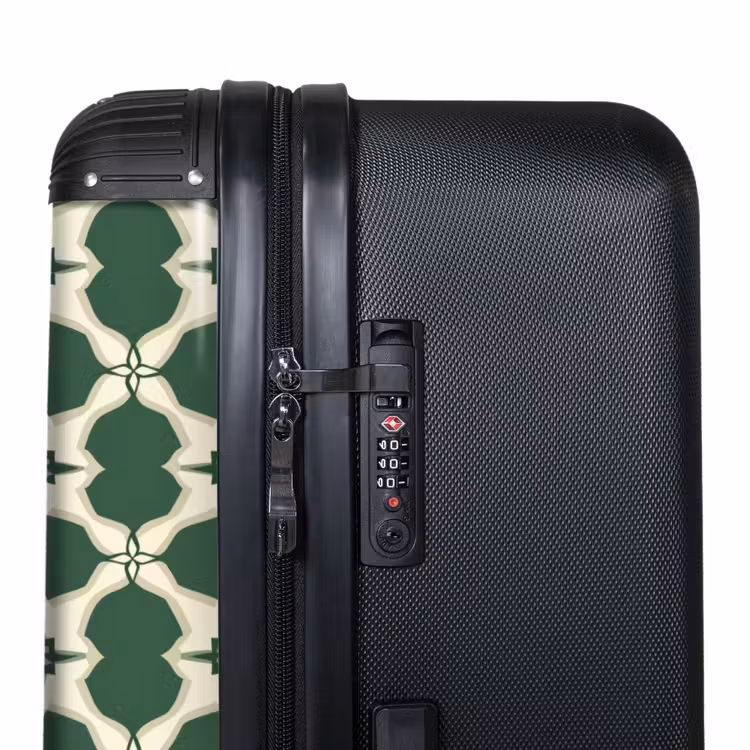 Tegel - Klassiek - Groen NBS - Handbagage koffer - Volwassenen Unisex middel -binnenkant