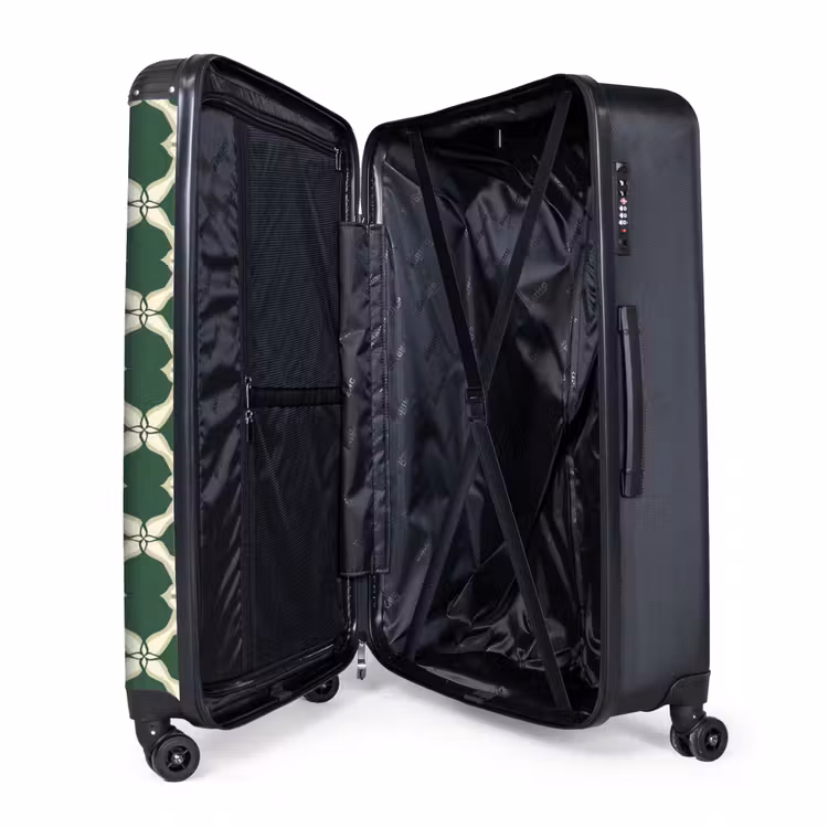 Tegel - Klassiek - Groen NBS - Handbagage koffer - Volwassenen Unisex middel -wiel