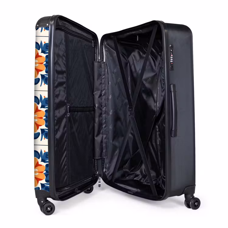 Traditioneel - Tegel - Oranje NBS - Handbagage koffer - Volwassenen Unisex middel -wiel