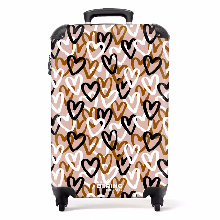 Driedubbele hartenlaag NBS - Handbagage koffer - Volwassenen Unisex middel -productfoto_recht